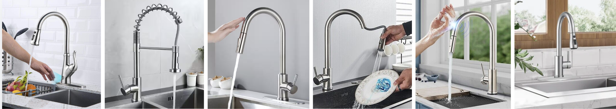 Brushed Nickel Kitchen Touch Faucets